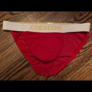 Red mesh brief